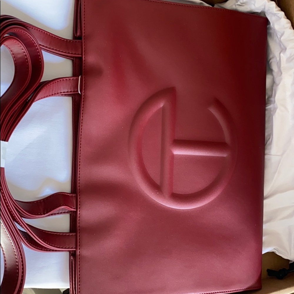 Telfar medium Oxblood shopping bag